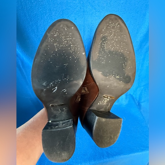 Lauren Ralph Lauren Genna Booties Mahogany Brown Leather Sz 6.5 VGUC - Picture 7 of 8